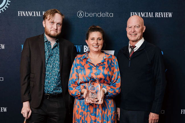 At the Best Places to Work awards ceremony.